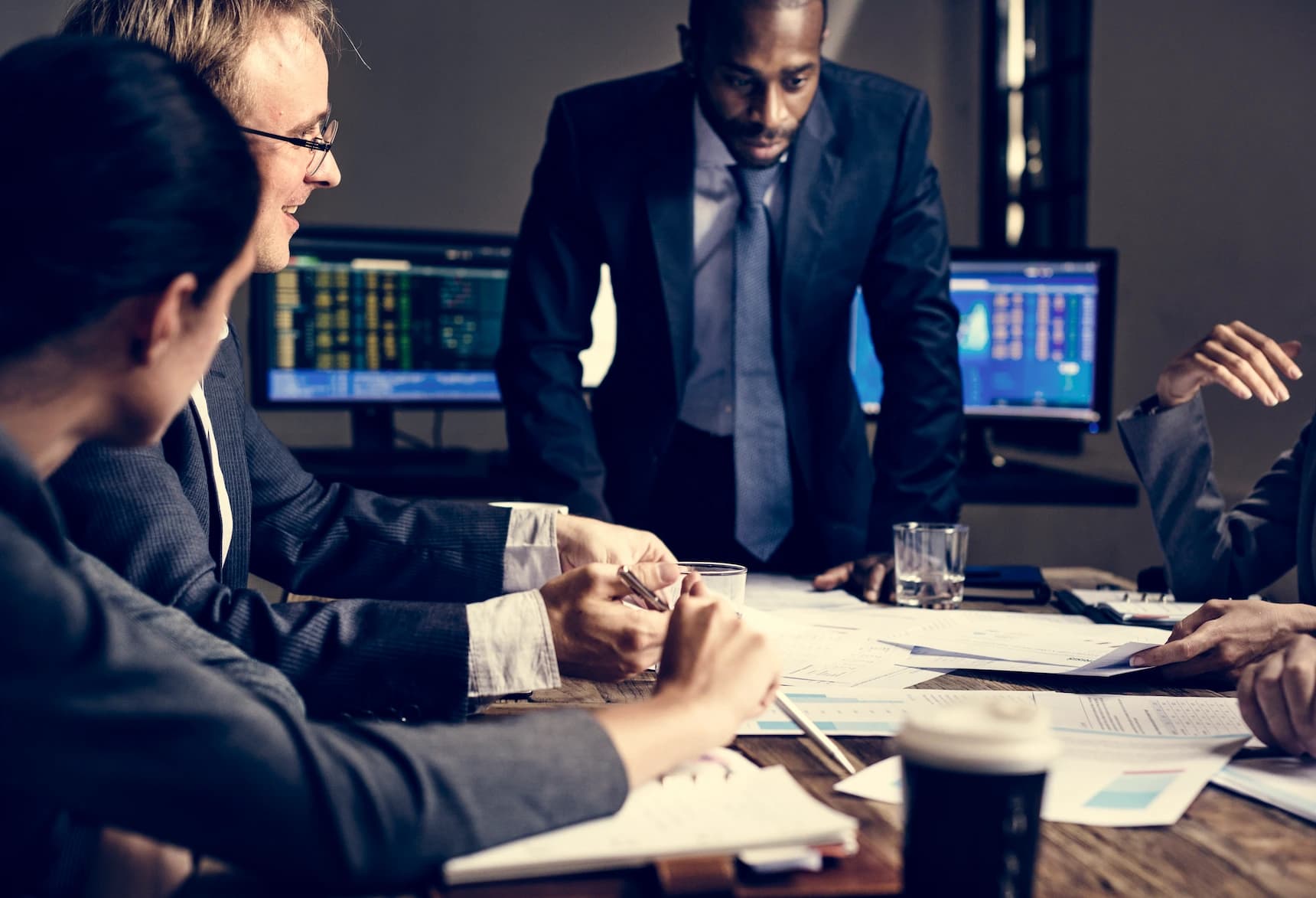 Details of a financial meeting among business leaders