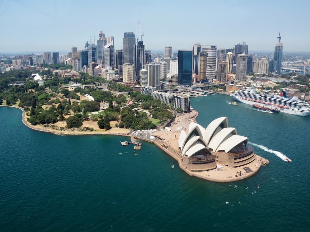 Aerial view of Sydney's Opera House