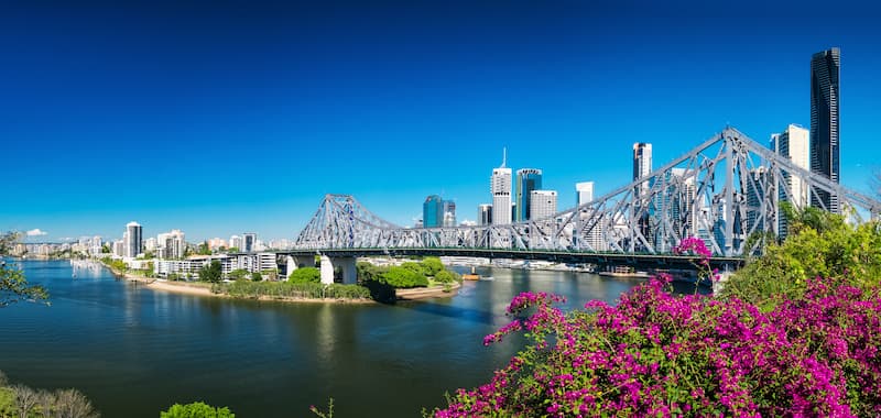 View of Brisbane's Story Bridge and skyline